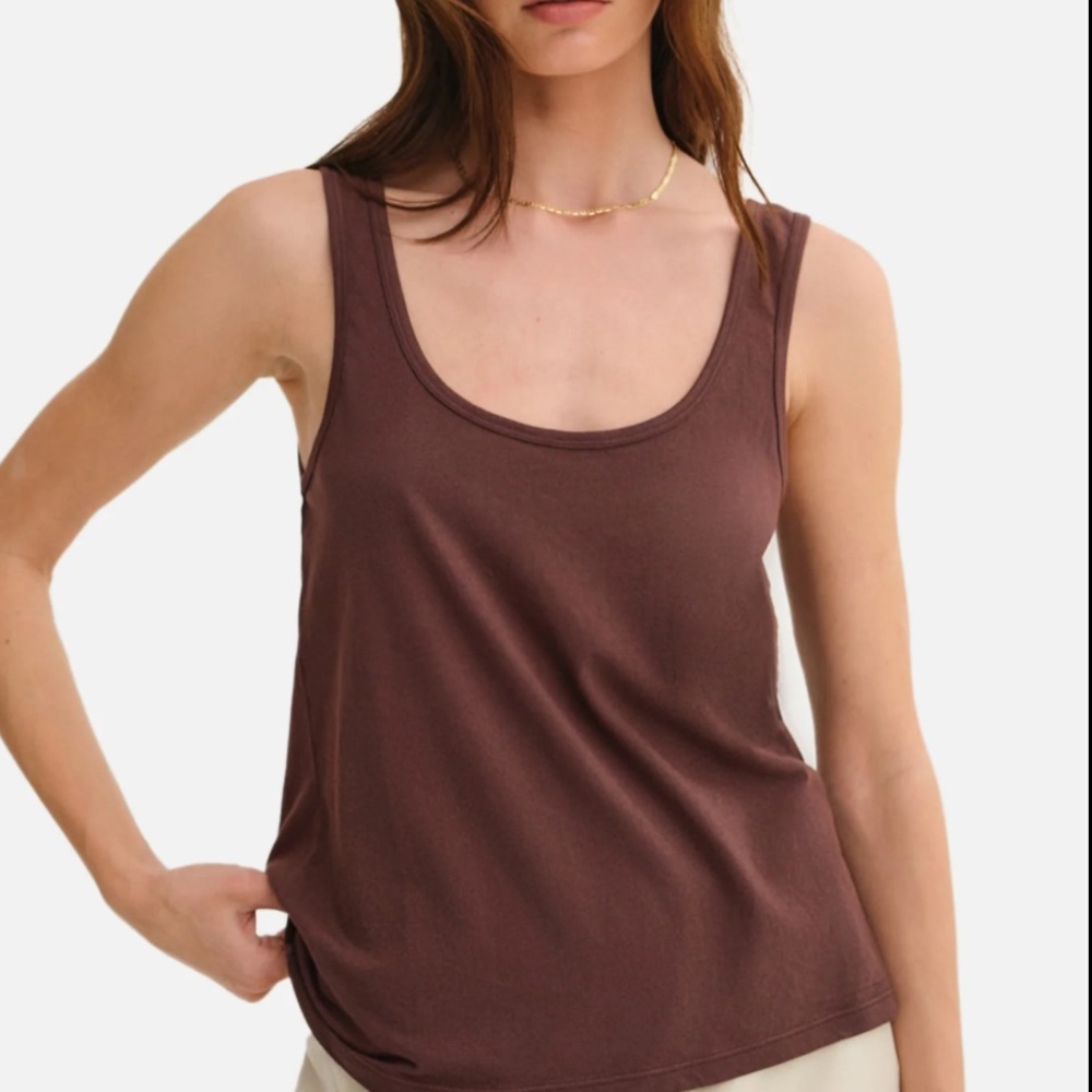 MATE the Label Purple Scoop Neck Tank Top